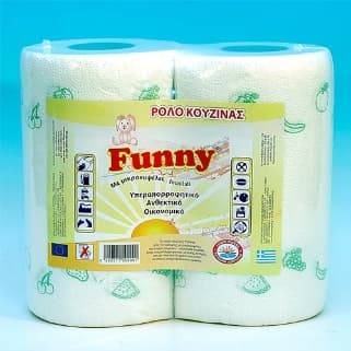 Τρίφυλλο Απορροφητικό Χαρτί Κουζίνας 600gr x6 τεμ (κόβεται πετσετούλες)